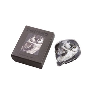 Magnet/Pin Owl black Black Crystal