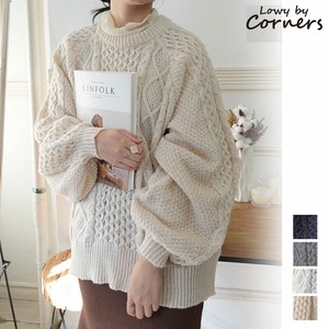 Sweater/Knitwear Tops Puff Sleeve Autumn/Winter