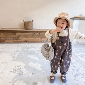 韓国スタイル　ストラップパンツ　ウォッシュコットン　ベビー　新生児　キッズ　子供服