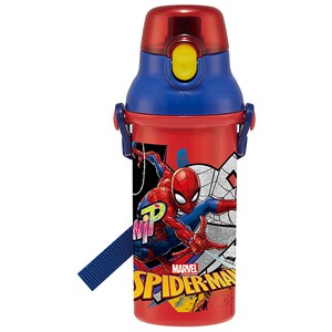 抗菌 食洗機対応 直飲みプラワンタッチボトル 【スパイダーマン 23】 水筒 スケーター