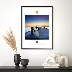 miim アートポスター Ocean Life A3 A4 海辺 海 桟橋 風景 リゾート アートプリント 高級印画紙//PO22