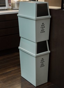 [日本製]積み重ねゴミ箱スリム45L（ゴミ箱）