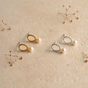 リングパールピアス (pierced earrings)