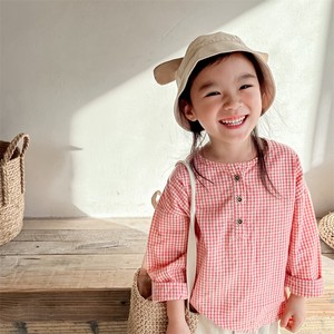 韓国スタイル 綿プリント シャツ ベビー 新生児 キッズ 子供服