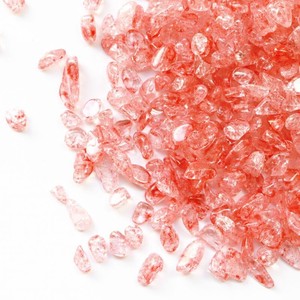 【さざれ 1kg】爆裂水晶　クラック水晶　赤　レッド　カラー　約1kg　浄化　開運　厄除け　インテリア