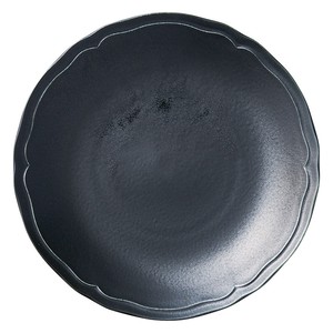 Mino ware Main Plate black 6.5-inch