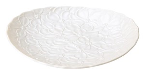 美濃焼 食器 花レリーフパール楕円皿 MINOWARE TOKI 美濃焼