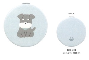 【犬モチーフ雑貨】【もこシュナ】コンパクトミラー　もこシュナ　210557
