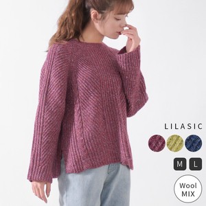 Sweater/Knitwear Pullover Crew Neck Knitted Ribbed Ladies'