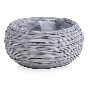 Pot/Planter Gray Basket 26cm