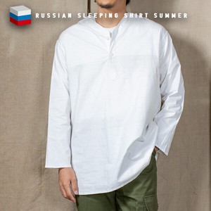 【デッドストック】ロシア スリーピングシャツ サマー ヘンリーネック