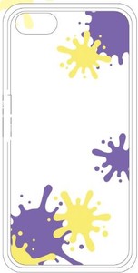 iPhone SE/8/7 スプラッシュiPhoneケース イエロー×パープル ※背面:ガラス、側面TPU i36ECH01