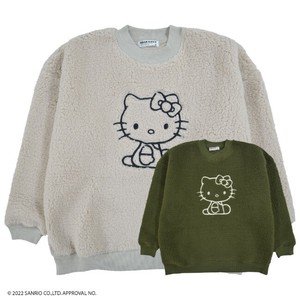 Hoodie Long Sleeves Boa Hello Kitty Sweatshirt Sanrio Characters Embroidered