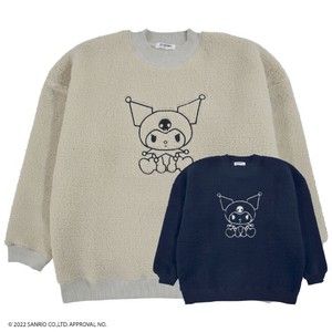 Hoodie Long Sleeves Boa Sweatshirt Sanrio Characters KUROMI Embroidered