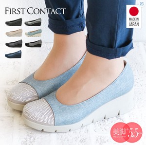 Comfort Pumps Antibacterial Finishing Wedge Sole Ladies' Made in Japan