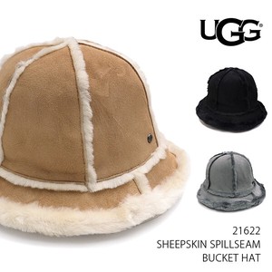【UGG/アグ】21622 SHEEPSKIN SPILLSEAM BUCKET HAT シープスキン バケットハット 帽子 レディース
