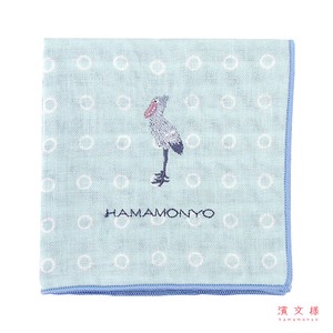 Gauze Handkerchief Reversible Shoebill Made in Japan
