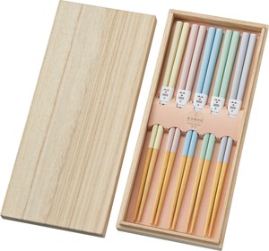 Chopsticks Wooden Pastel 5-pairs Made in Japan