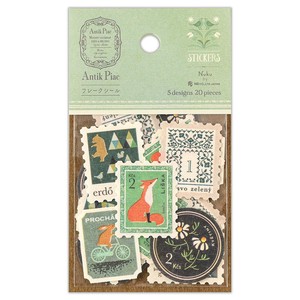 Decoration Flake Sticker Antique/ Verde Made in Japan