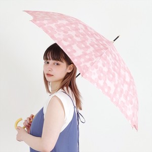 【雨傘】長傘　フラワーギンガムスマートジャンプ