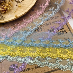 Handicraft Material Pink Tulle Lace Pudding and Others M 6-colors Made in Japan
