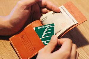 DURAM カードポケット付きマネークリップ（9017）日本製　牛革