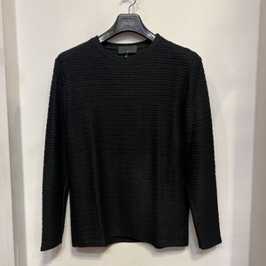 Sweater/Knitwear Jacquard Long Sleeves black Cut-and-sew