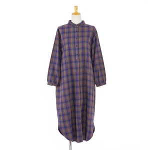 Button Shirt/Blouse Rayon One-piece Dress