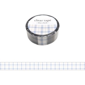 Washi Tape Clear Tape 15mm Width Blue Check