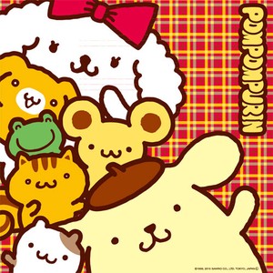 Handkerchief Little Girls Sanrio Character Check for Kids Pomupomupurin