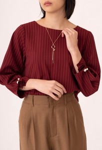 Button Shirt/Blouse Twill Stripe