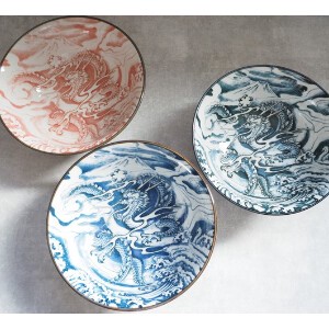 Mino ware Donburi Bowl Ramen Bowl L size Dragon 3-colors Made in Japan