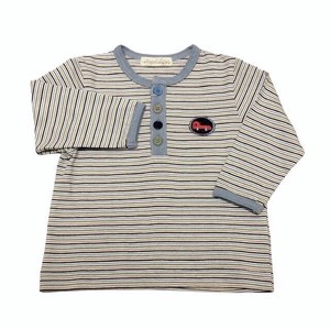 Kids' 3/4 Sleeve T-shirt Long Sleeves T-Shirt Border M Made in Japan