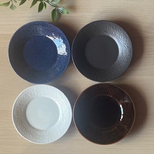 日本製　窯元直送　石目型丸皿