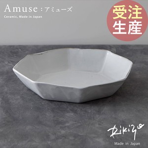 【受注生産】日本製 笠間焼 Rikizo アミューズ パスタプレート21 お皿 おしゃれ 食器 陶器 北欧 手作り