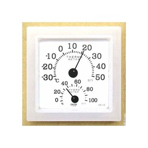 Hanging Thermohygrometer Mini Clear Made in Japan