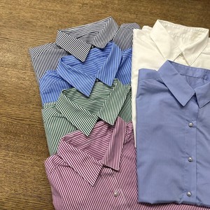 Button Shirt/Blouse Pearl Button Stripe Popular Seller