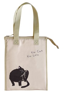 【ネコ/CAT(猫)】ショッピングトートバッグ ネコ ブラウン