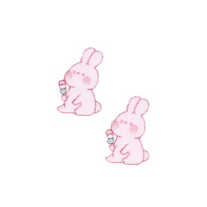 Patch/Applique Sticker Series Mini Animal Rabbit Patch