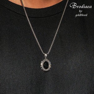 【アクセサリー】ファインスチール ブラッククリスタル ネックレス／Brodiaea by goldblood