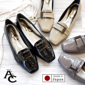 Basic Pumps Square-toe Low-heel Made in Japan