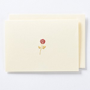 多目的カード ■バラを箔で施した上品でシンプルなカード