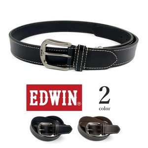 Belt Design EDWIN Cattle Leather Stitch Genuine Leather 2-colors