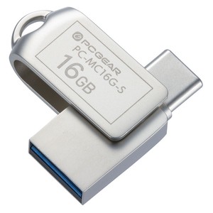 PCGEARUSBメモリー 16GB TypeC&TypeA対応