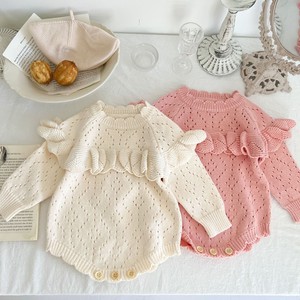 韓国スタイル　カバーオール ロンパース セーター スウィート　ベビー　新生児　キッズ　子供服