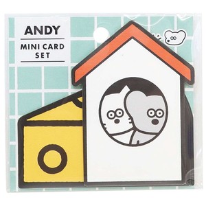 【グリーティングカード】アンディ ダイカットミニカードセット HOUSE＆CHEESE ANDY