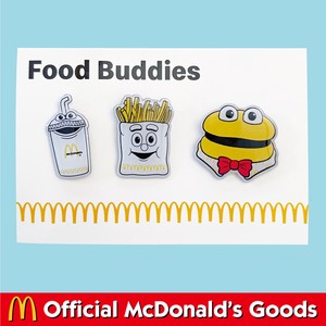 McDonald's PINS【FOOD BUDDIES】3pcs SET マクドナルド ピンバッジ アメリカン雑貨