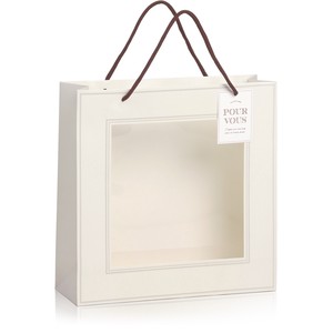 リース 箱 バッグ 横30cm ペーパー 窓付 オシャレで可愛いフラワーリース BOX リース用 ラッピング