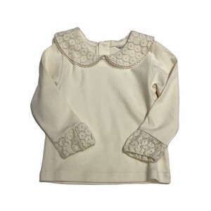 Kids' 3/4 Sleeve T-shirt Lace Sleeve M Made in Japan