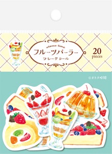 Furukawa Shiko Decoration Otome-Time Fruits Parlor Japanese Paper Flake Stickers Fruits